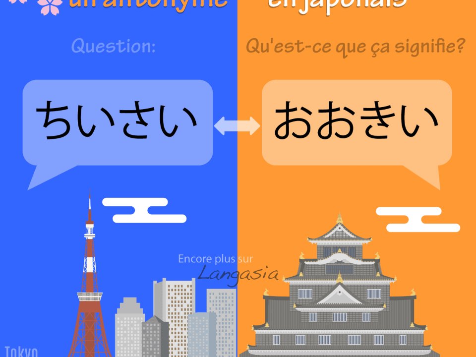 Antonyme en Japonais - ちいさい petit VS おおきい grand